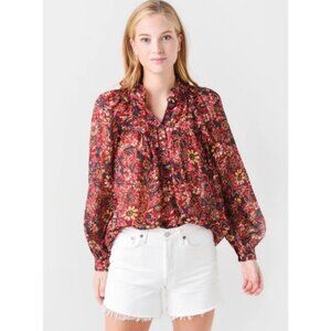 Ba&sh Gaelle Blouse Bordeaux Size 1/ US 4/ Small